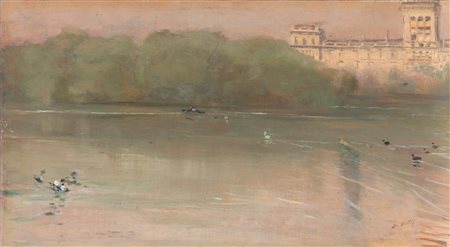 Giuseppe De Nittis (Barletta 1846 - Saint-Germain-en-Laye 1888)  - Veduta londinese