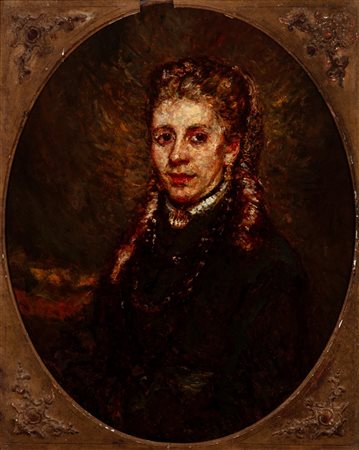 Adolphe-Joseph-Thomas Monticelli (Marsiglia 1824 - 1886)  - Ritratto di Madame Lagorio