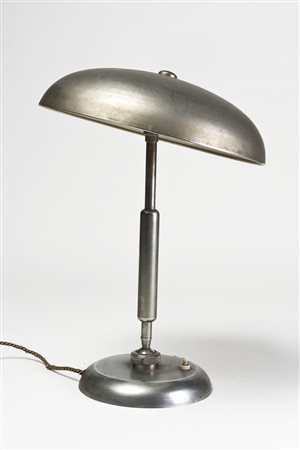 Lampada da tavolo in alluminio e acciaio, con fusto e paralume snodabile,...