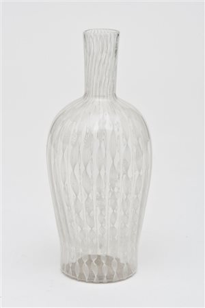 Manifattura di Murano - Piccola bottiglia in vetro cristallo a canne di...