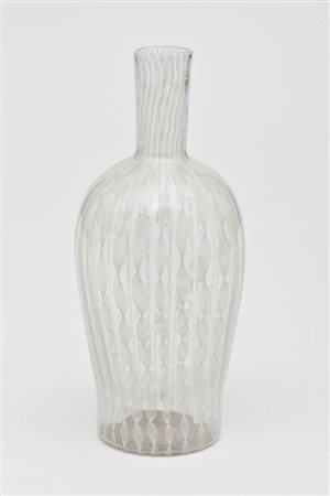 Manifattura di Murano - Piccola bottiglia in vetro cristallo a canne di...