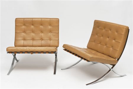 Ludwig Mies van der Rohe (1886 - 1969) - Coppia di poltrone modello...