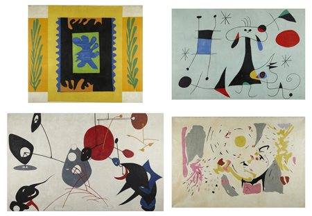 HENRI MATISSE (1869 - 1954), JOAN MIRO' (1893 - 1983), ALEXANDER CALDER (1898 - 1976), ROBERTO SEBASTIAN ANTONIO MATTA (1911 - 2002) - MURAL SCROLLS.