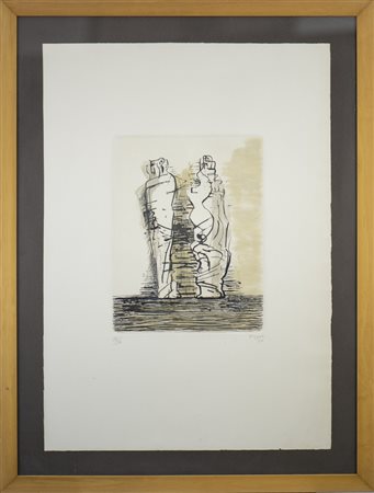 MOORE HENRY (1898 - 1986) - SENZA TITOLO (DALLA CARTELLA 5 INCISIONI DI MOORE).