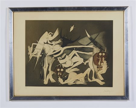 LAM WIFREDO (1902 - 1982) - DA ANNONCIATION DE AIME CESAIRE, 1969-1971.