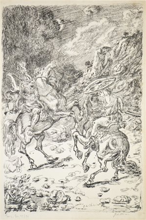 DE CHIRICO GIORGIO (1888 - 1978) - I NICTOMACHI ( DA I CAVALLI).