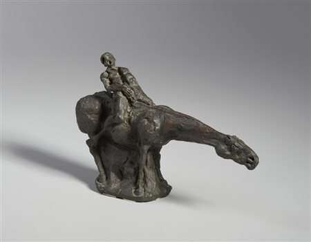 FABBRI AGENORE (1911 - 1998) - CAVALLO E CAVALIERE.