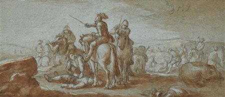 Francesco Simonini Scena di battaglia tra cavallerie Iscritto in basso a...