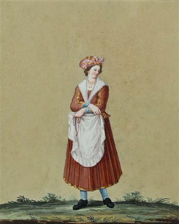 Alessandro D'Anna Donna di S. Tammaro 1787 Firmato "Alessan. d'Anna pin." in...