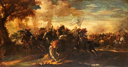 detto Il Borgognone Battaglia tra Cristiani e i Turchi In questa scena di...