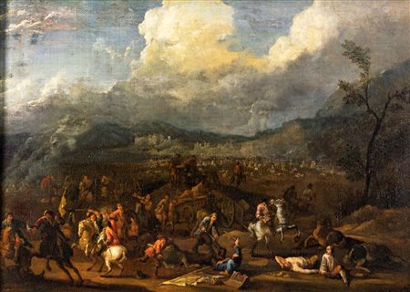 Jan Frans van Bredael (attribuito a) Battaglia Membro prominente della terza...