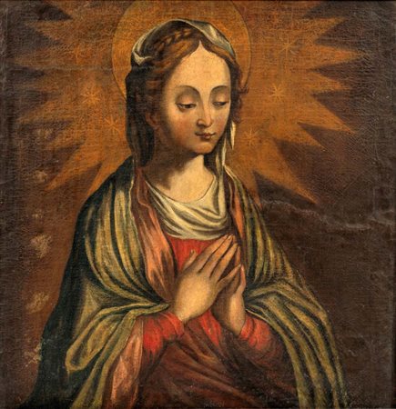 Pittore del XVIII secolo Madonna Orante Il dipinto raffigura la Madonna in...