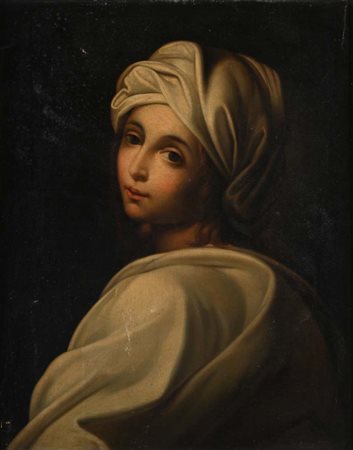 Pittore Neoclassico Ritratto di Beatrice Cenci olio su tela cm 62x50 - con...