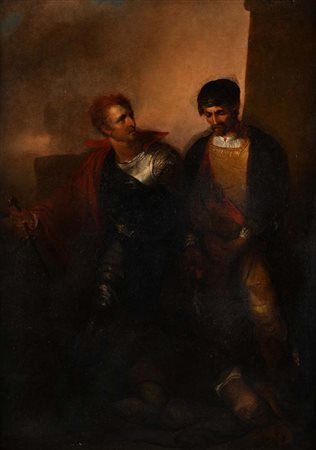 Pittore del XVIII secolo La morte di Lucrezia olio su tela cm 81x58 - con...