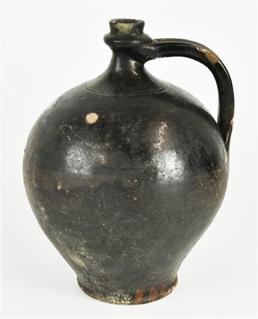 ANTICO ORCIO IN TERRACOTTA SMALTATA h cm 27