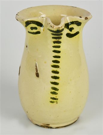 ANTICA BROCCA IN TERRACOTTA SMALTATA h cm 17