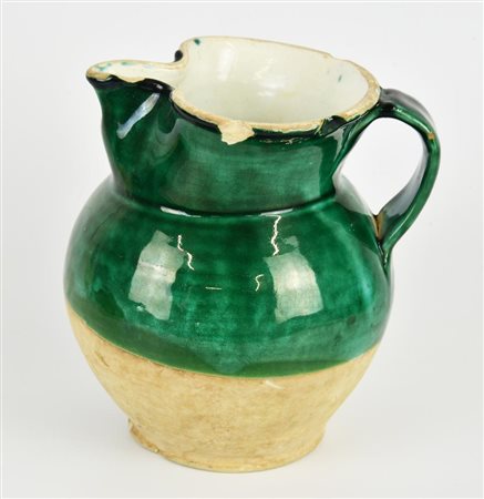 ANTICA BROCCA IN TERRACOTTA SMALTATA h cm 19