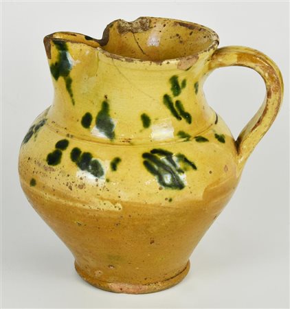 ANTICA BROCCA IN TERRACOTTA SMALTATA h cm 20