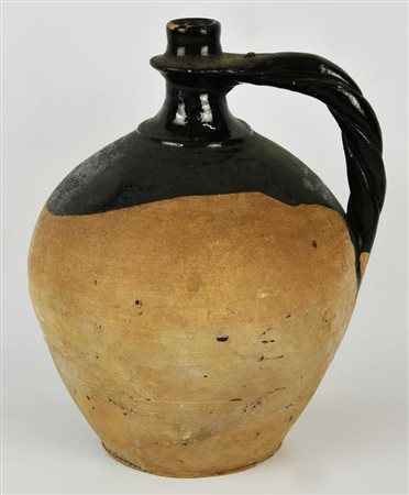 ANTICO ORCIO IN TERRACOTTA SMALTATA h cm 27