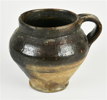 ANTICA BROCCA IN TERRACOTTA SMALTATA h cm 14