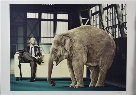 Mr Strange L'IMPRESARIO ET LA SOURIS, 2021 stampa tipografica su carta...