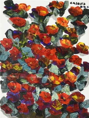 F. Casotto FIORI, 2007 olio su tela, cm 40x30 firma e data