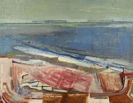 Tano Santoro PAESAGGIO, 1970 olio su tela, cm 60x80 firma e data sul retro:...