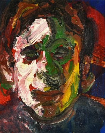 Giorgio Scano SENZA TITOLO, 1990 olio su cartone telato, cm 28x23 firma e data