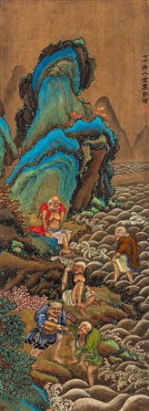 Dipinto a scroll. Cina, fine secolo XIX