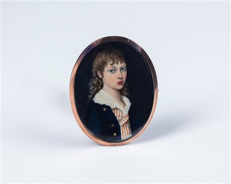 Miniatura su avorio. Inghilterra, fine secolo XVIII/inizio secolo XIX. 