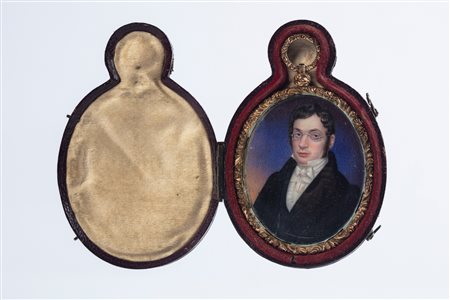 Doppia miniatura fronte e retro su avorio. Secolo XVIII/XIX