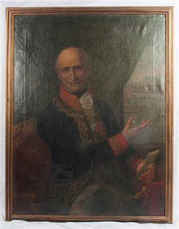  
Ritratto del governatore di Messina fine XVIII inizi XIX secolo
dipinto ad olio su tela 100 x 75 cm