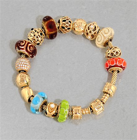 PANDORA BRACCIALE DI PANDORA. In oro giallo 14 kt maglia a coda di topo con...