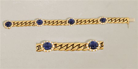 BRACCIALE BRACCIALE. In oro giallo 18 kt maglia groumette con motivi in...