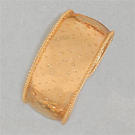 BRACCIALE BRACCIALE ANNI '50 CA. In oro giallo 18 kt a schiava con incisioni...
