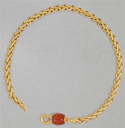 POMELLATO COLLANA DI POMELLATO. In oro giallo 18 kt a maglie incrociate, al...