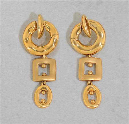 POMELLATO COPPIA DI ORECCHINI DI POMELLATO. In oro giallo 18 kt a clip...