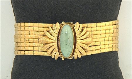 BRACCIALE BRACCIALE ANNI '60 CA. In oro giallo 18 kt a otto fili di maglie...