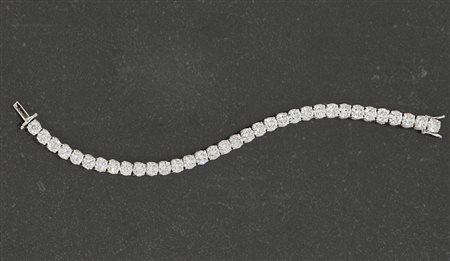 BRACCIALE BRACCIALE TENNIS. In oro bianco 18 kt interamente percorso da...