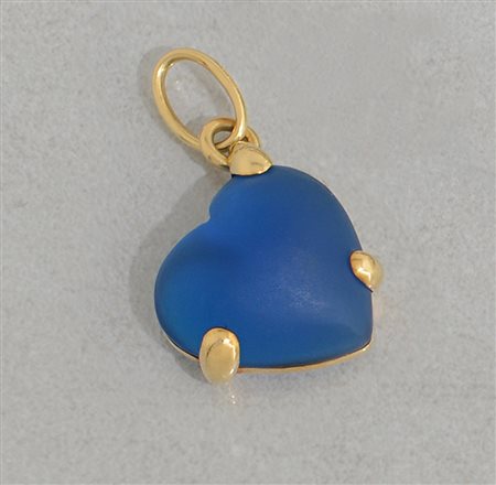 POMELLATO CIONDOLO DI POMELLATO. In oro giallo 18 kt trattenente gemma blu...