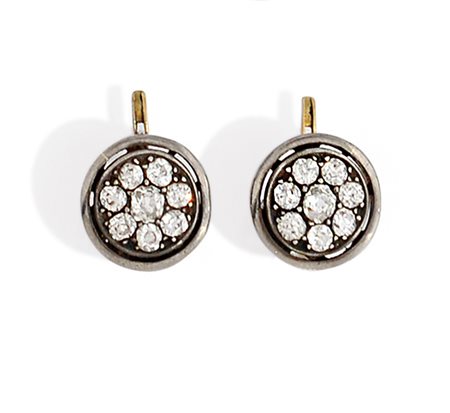 ORECCHINI COPPIA DI ORECCHINI INIZIO XX SECOLO. In oro giallo 18 kt ed...