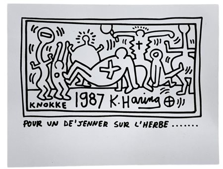 Keith Haring "Pour un dé jenner sur l’herbe" 1987