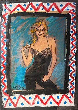 Mimmo Rotella, Una modella per l'arte, 1996