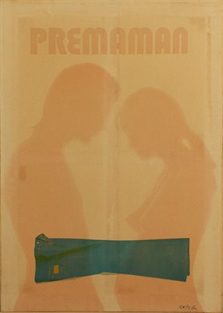 Mimmo Rotella, Premaman con jeans, 1970