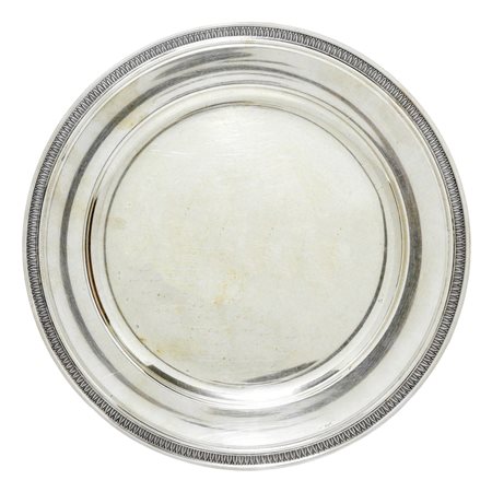 Piatto rotondo in argento 800