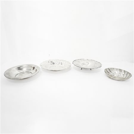 N°4 Piattini in argento 800