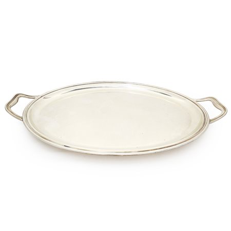 Vassoio in argento 800 con manici