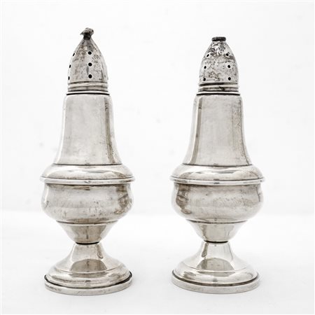 Spargipepe e spargisale in argento sterling columbia weighted con interno in vetro