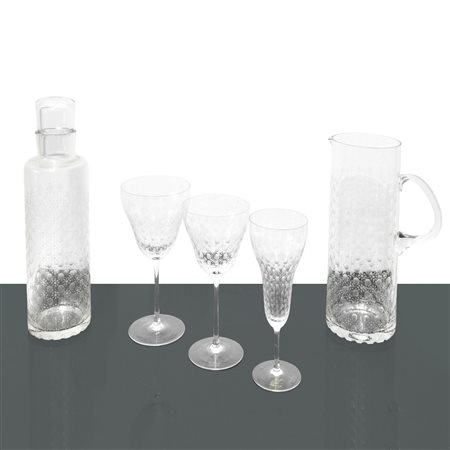 Rosenthal Group Germany - Servizio di bicchieri in cristallo Rosenthal studio-linie Romance Motif Burgundy