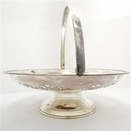 Portadolci in sheffield con decoro traforato